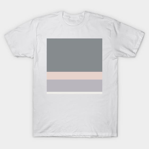 A beautiful transfusion of Very Light Pink, Grey, Gray (X11 Gray) and Lotion Pink stripes. T-Shirt by Sociable Stripes